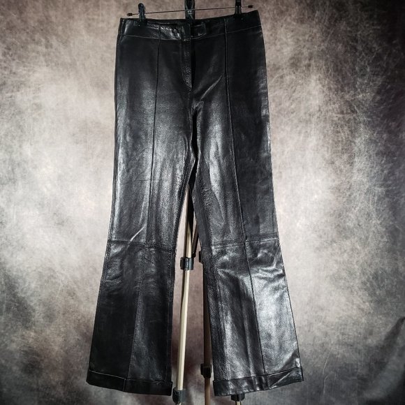 Fendi Pants - Fendi black leather pants